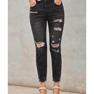 Azura Exchange Distressed Denim Pants