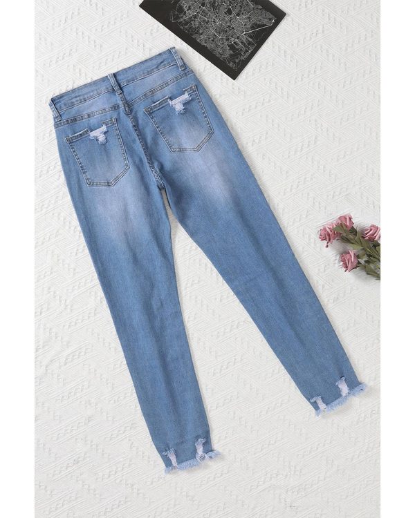 Azura Exchange Distressed Boyfriend Denim Pants – S