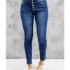 Azura Exchange Button Fly High Rise Skinny Jeans – M