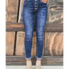 Azura Exchange Button Fly High Rise Skinny Jeans – M