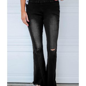 Azura Exchange Distressed Bell Bottom Denim Pants