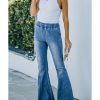 Azura Exchange Distressed Bell Bottom Denim Pants – M