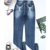 Azura Exchange Embroidered Straight Leg Jeans – M