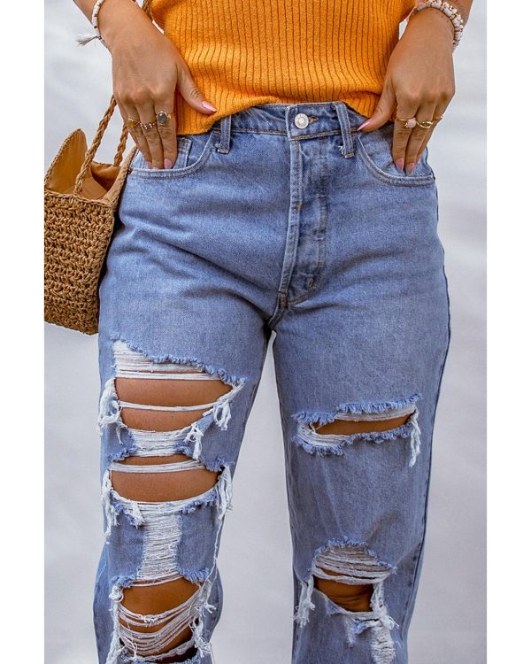 Azura Exchange Destroyed Boyfriend Jeans – 14 US