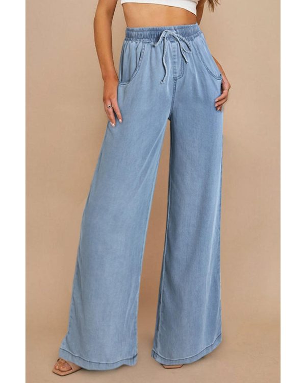 Azura Exchange Wide Leg Tencel Denim Pants – 14 US