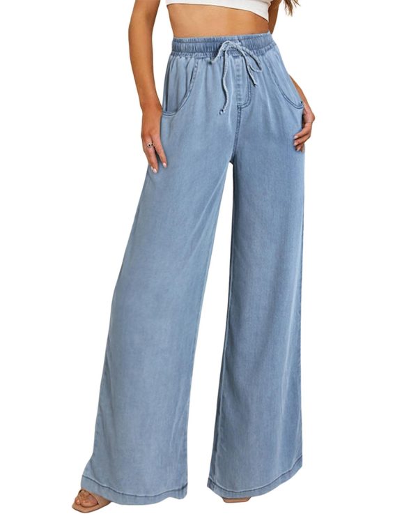 Azura Exchange Wide Leg Tencel Denim Pants – 14 US