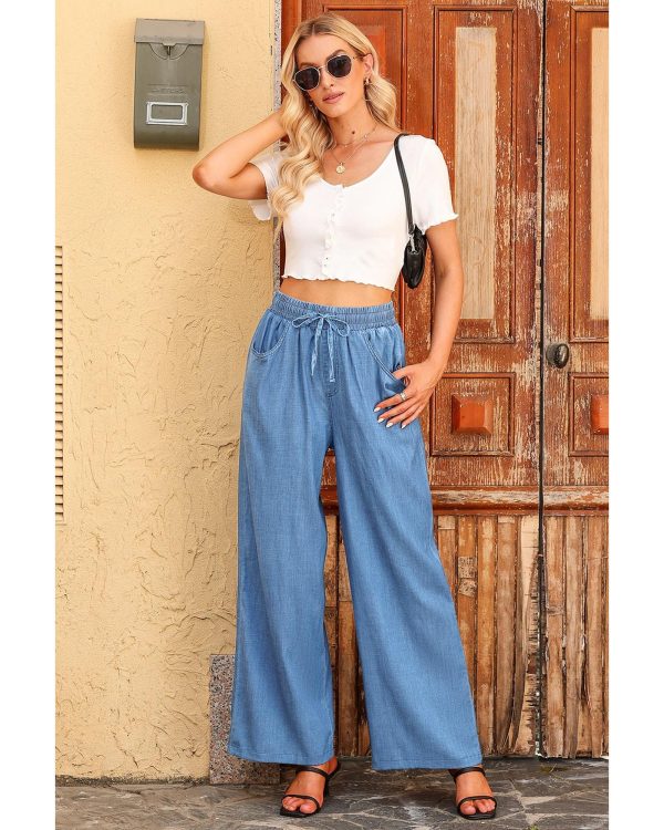 Azura Exchange Wide Leg Tencel Denim Pants – 14 US