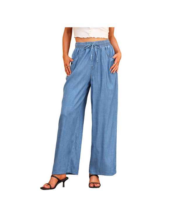 Azura Exchange Wide Leg Tencel Denim Pants – 14 US