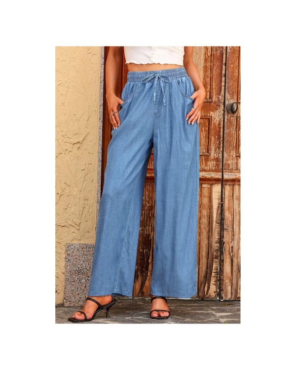 Azura Exchange Wide Leg Tencel Denim Pants – 14 US