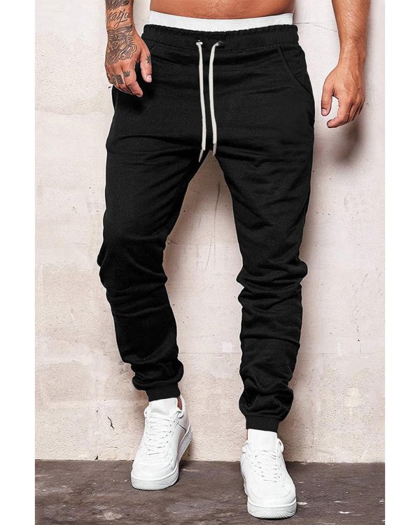 Azura Exchange Elastic Waist Drawstring Joggers for Men – L