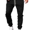 Azura Exchange Elastic Waist Drawstring Joggers for Men – L